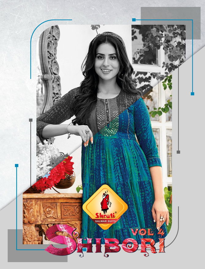 Shibori Vol 4 Long Printed Designer Kurtis Catalog